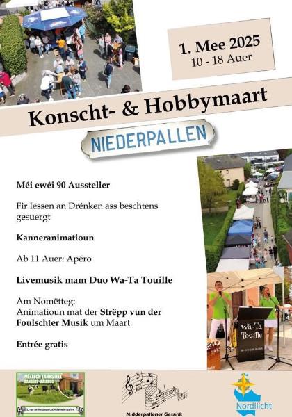 Konscht- an Hobbymaart zu Nidderpallen den 1. Mee