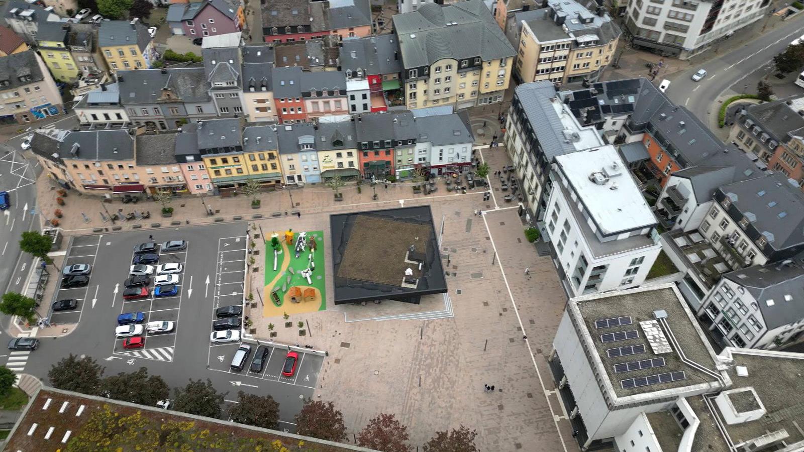 Di nei amenagéiert  Maartplaz zu Ettelbréck